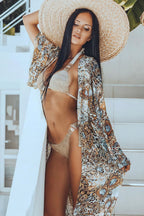 Shiny Crystal Golden Tie Bikini Set image 2
