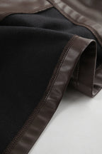 Classic Brown PU Crop Coat image 10