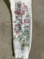 Graffiti Printed Gothic Hoodie image 5