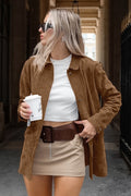 Fashionable Brown Suede Jacket image 1