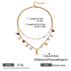 Ocean Style Titanium Steel Double Layer NeckLace image 6
