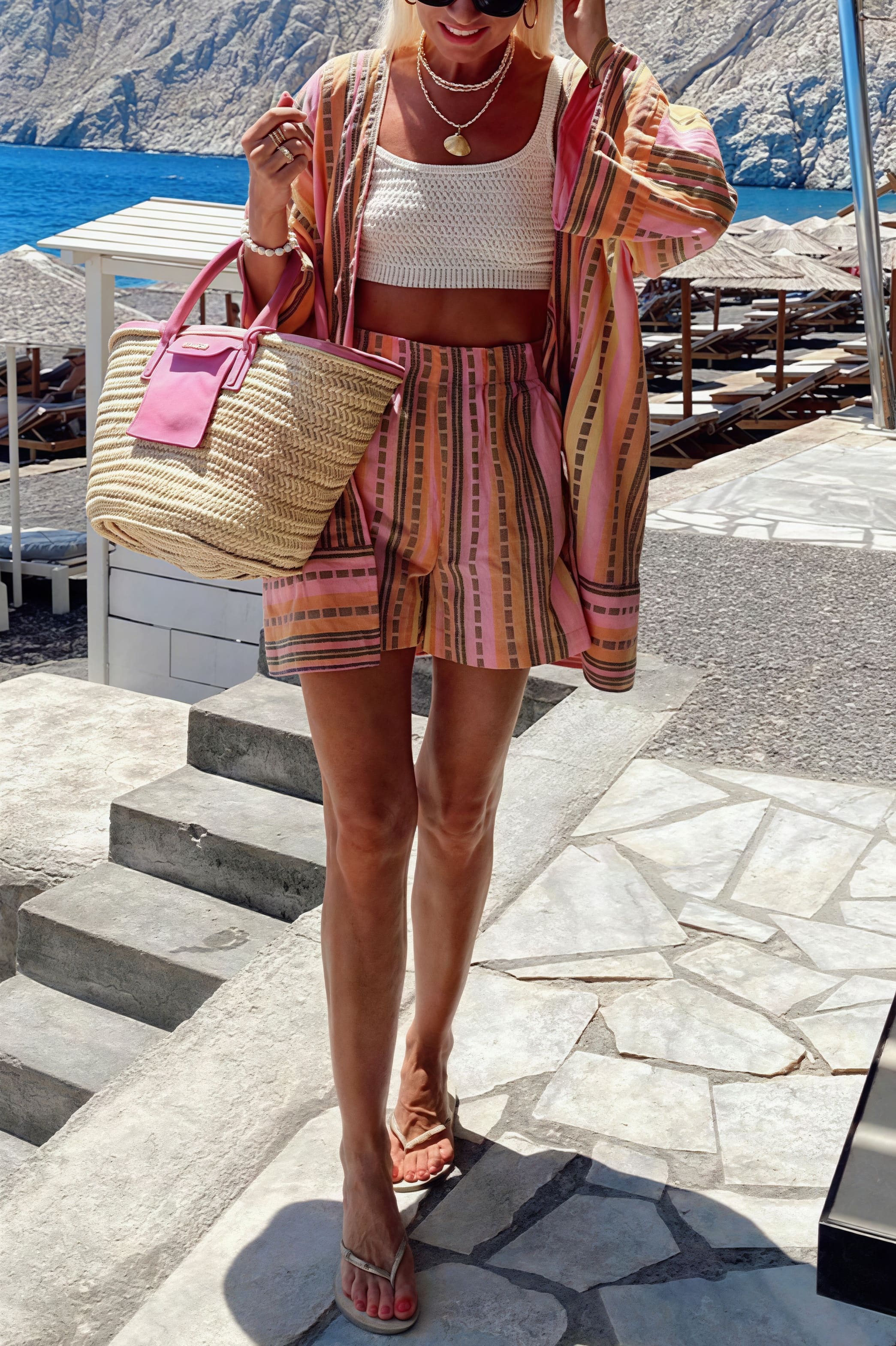 Vacation Stripe Loose Two Piece Set image 3