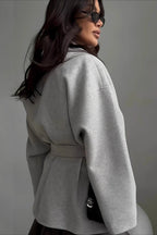 Belted Wool Blend Long Coat image 4