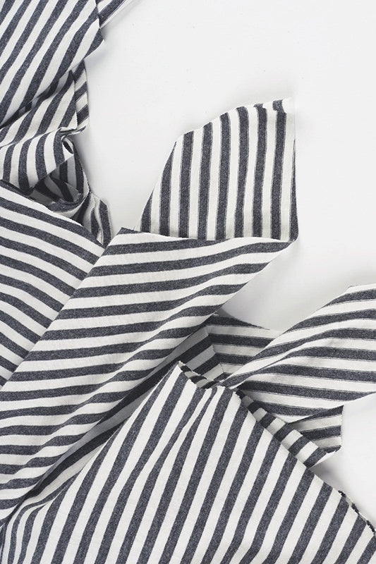Stretchy Striped Irregular Mini Skirt image 6