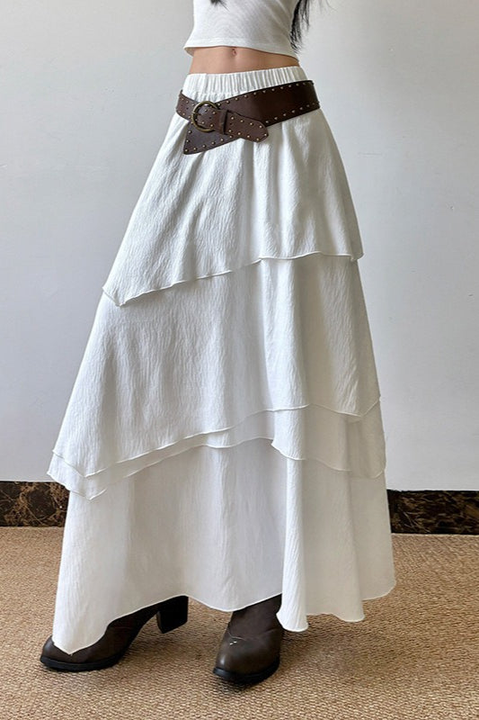 Asymmetrical A-Line Maxi Skirt image 3