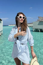 Casual Beach Shirt Cover Skirt Set image 13