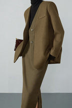V Neck Single Breasted Blazer image 4