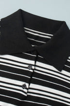 Vintage Striped Knit Polo Sweater image 30