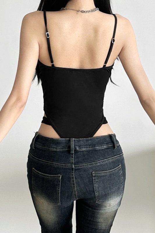 Trendy Solid Cutout Slim Cami Top image 3