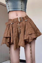 Wasteland Vintage Belt Asymmetrical Mini Skirt image 1