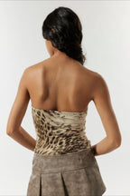 Vacation Hollow Strapless Cropped Blouse image 2