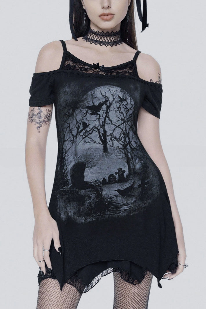 Sheer Lace Gothic Dress image 4