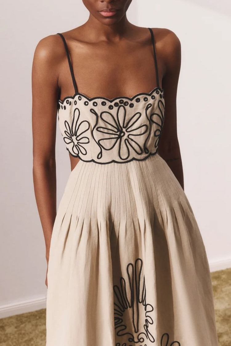 Printed Wide Hem Maxi Boho Dress image 1