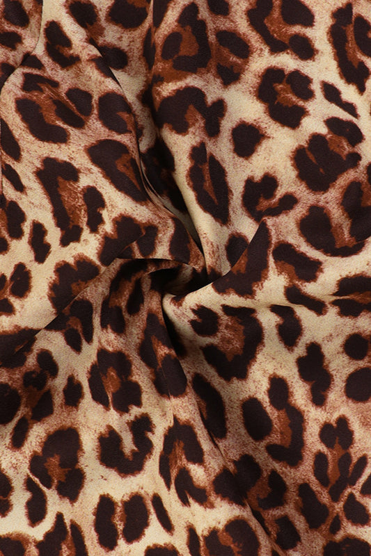 Leopard Print Halter Backless Bodycon Maxi Dress image 6