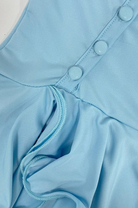 Halter Backless Button Party Dress image 13