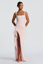 Sexy Spaghetti Strap High Slit Maxi Party Dress image 1