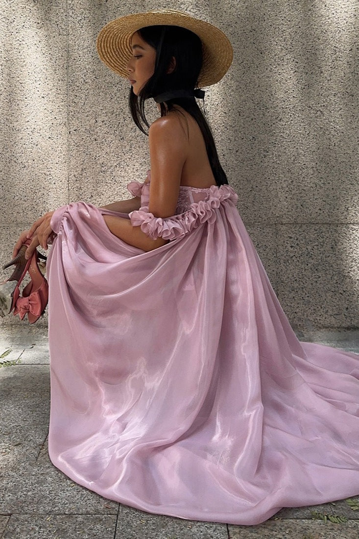Flowy Tulip Asymmetrical Hem Bandeau Mini Dress image 7