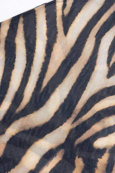 Zebra Print Cape Bodycon Skirt Set image 6