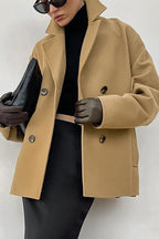 Brown Boucle Notch Lapel Jacket image 5