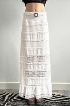 Jacquard Lace Slim Maxi Skirt image 2