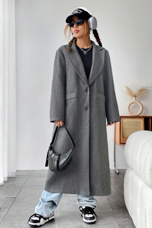 Minimalist Wool Duster Coat image 5