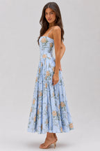 Sexy Floral Cami Bodycon Maxi Dress image 6