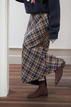 Vintage High-Waist Plaid Pencil Skirt image 2