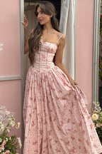 Chic Vintage Floral Cami Slim Fit Maxi Dress image 5