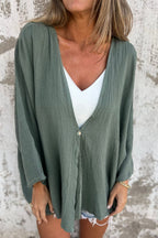 Loose Fit V Neck Long Sleeve Cardigan image 32