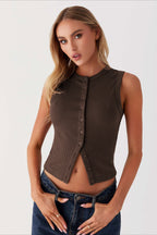 Round Neck Sleeveless Knit Top image 11