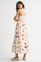 Striped Pocket A-Line Printed Midi Dress image 9