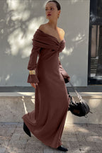 High-End Ruched Knit Maxi Dress image 3