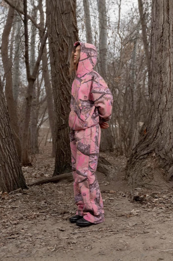 Y2K Retro Camo Print Zip Up Hoodie image 4