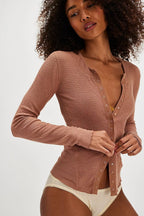 Solid Single-Button Fitted Long-Sleeve Knit Cardigan image 12