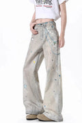 Tie-Dye Wide-Leg High Waist Jeans image 1