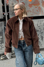 Retro Corduroy Collared Jacket image 2