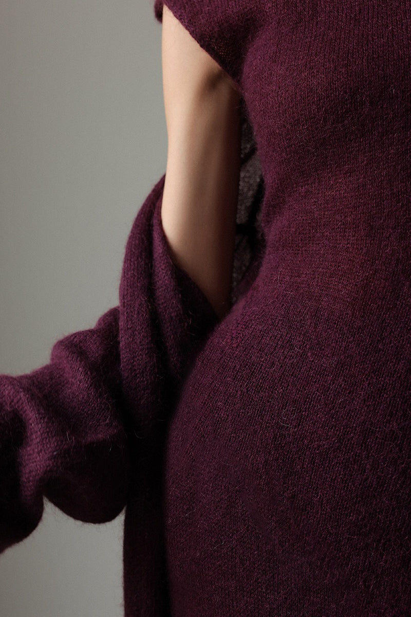 Knit Cardigan Sleeveless Dress Two Piece Set image 10