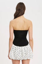 Polka Dot Strapless Bodycon Mini Dress image 3