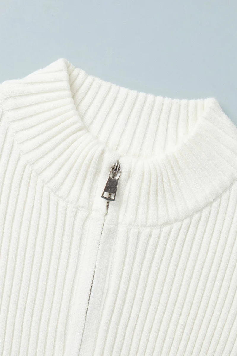 Casual Zip Front Knit Cardigan image 12