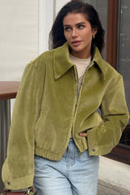 Solid Velour Collared Jacket image 2