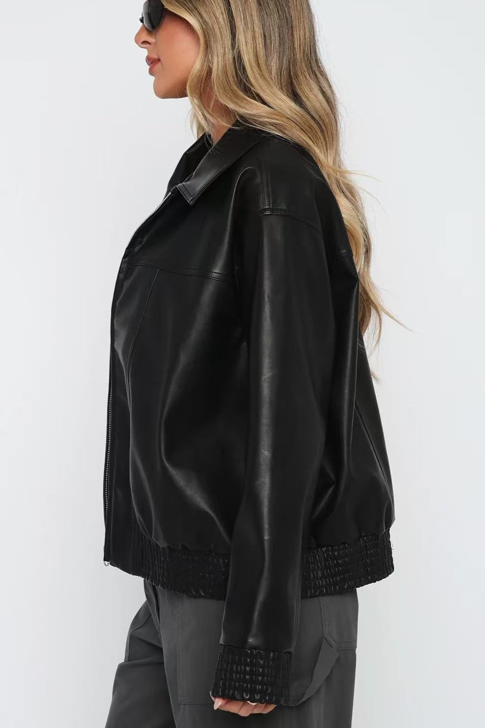 PU Leather Baseball Jacket image 5