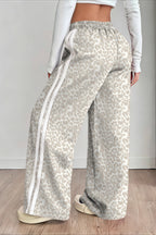 Leopard Print Spliced Casual Pants image 6