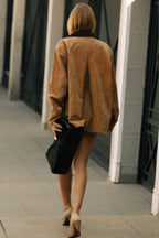 Vintage Suede Contrast Collar Jacket image 4