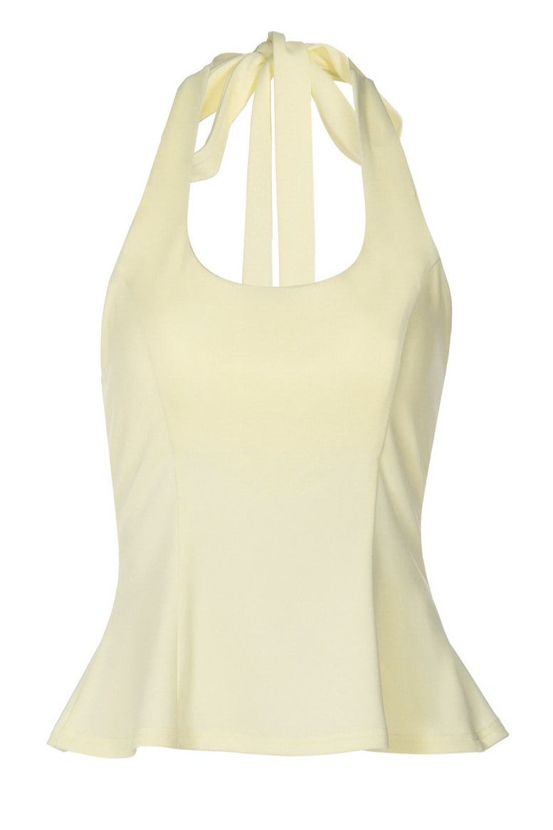 Slim Tie Back Sexy Halter Top image 3