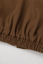 Stand Collar Melange Brown Wool Coat image 7