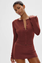 Retro Lazy-Style Versatile Crew-Neck Long-Sleeve Knit Cardigan image 1
