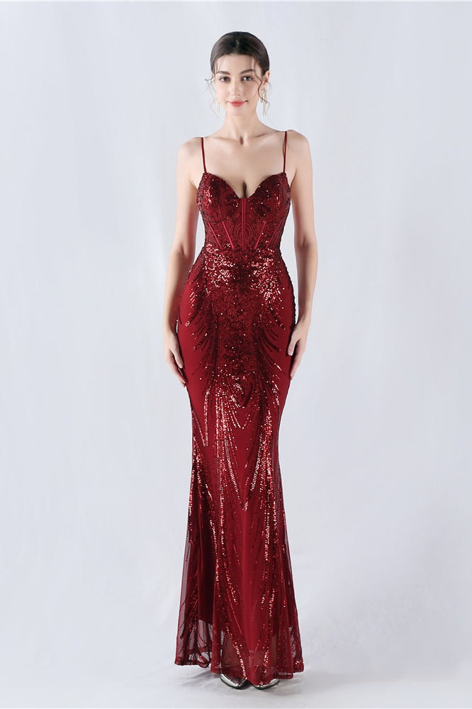 Boned Sequin Embroidered Formal Dress image 15