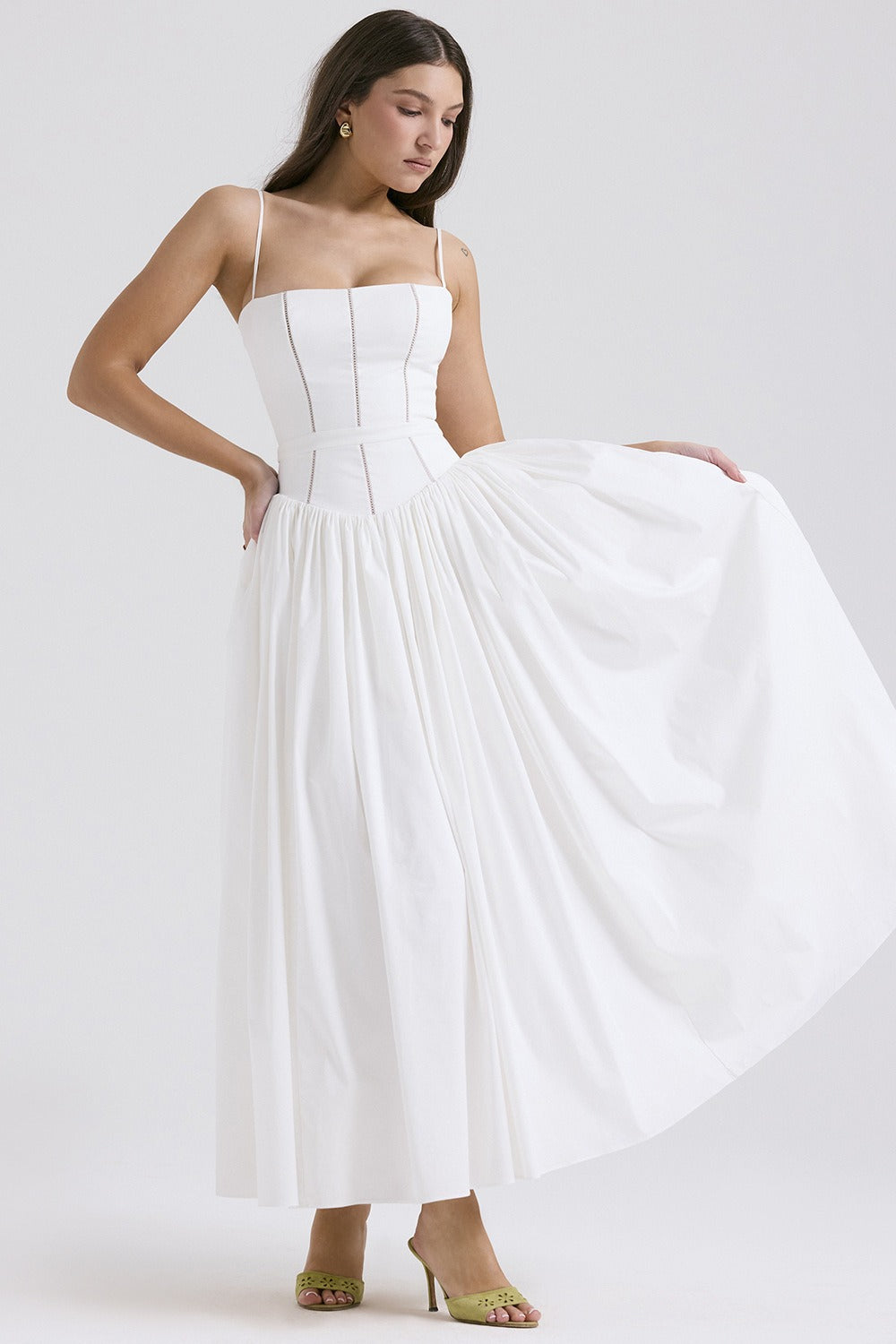 Elegant Gentle Floral Cami Fairy Maxi Dress image 4