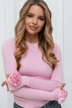 3D Floral Slim-Fit Long Sleeve Tee image 4