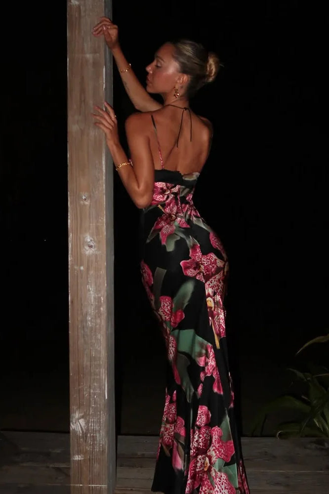 Summer Women's Floral V-Neck Maxi Dress image 4